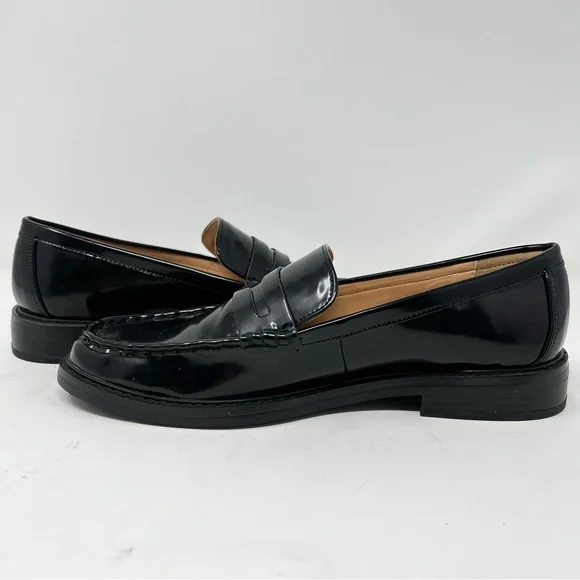 LOFT Shiny Black Loafers - Picture 3 of 9